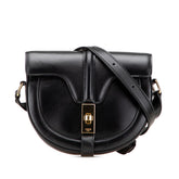 セリーヌ スモール ブザス 16 セーズ ショルダーバッグ ブラック レザー レディース CELINE 【中古】